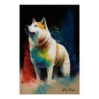 The Akita Dog - Composition 005 Perfect Poster