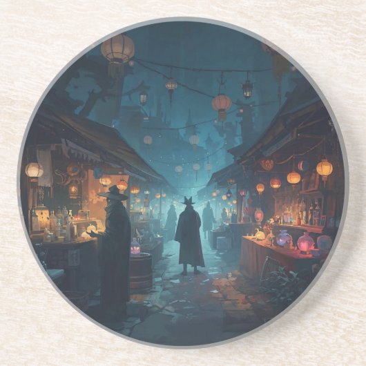 The Alchemist’s Lanterns Zandsteen Onderzetter (Voorkant)