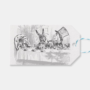Thé Alice vintage dans des étiquettes de cadeau