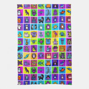 "The Alphabet Book" Keukenhanddoek - Pleinen