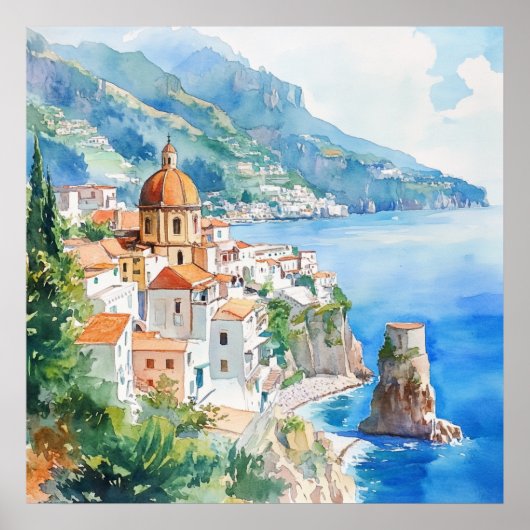 The Amalfi Coast, Italy Poster (Voorkant)