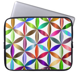 The Amazing Flower of Life on an Electronics Bag Laptop Sleeve