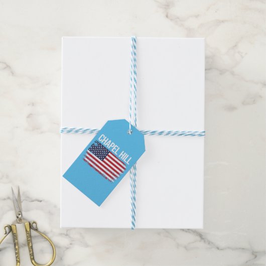 The American Flag Chapel Hill Cadeaulabel (Met Touw)