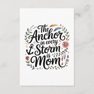 The Anchor In Every Storm Is Mom Informatiekaartje