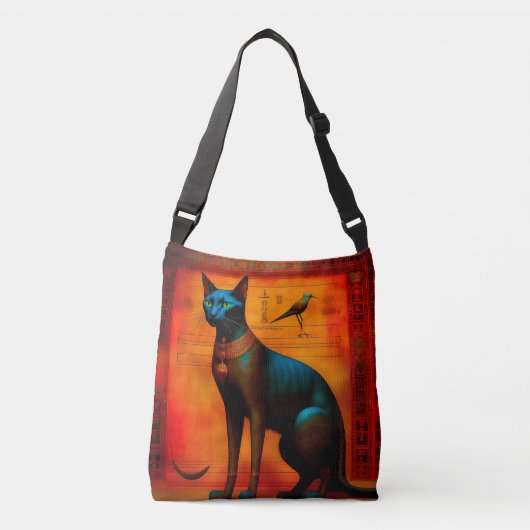 The Ancient Egyptian Cat Bastet Crossbody Tas (Voorkant)
