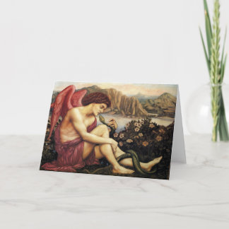 The Angel with the Serpent Fine Art Greetings Card Kaart