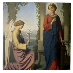 The Angelic Salutation, of The Annunciation, 1860 Tegeltje