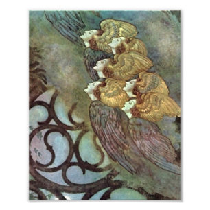 "The Angels" van Edmund Dulac Foto Afdruk