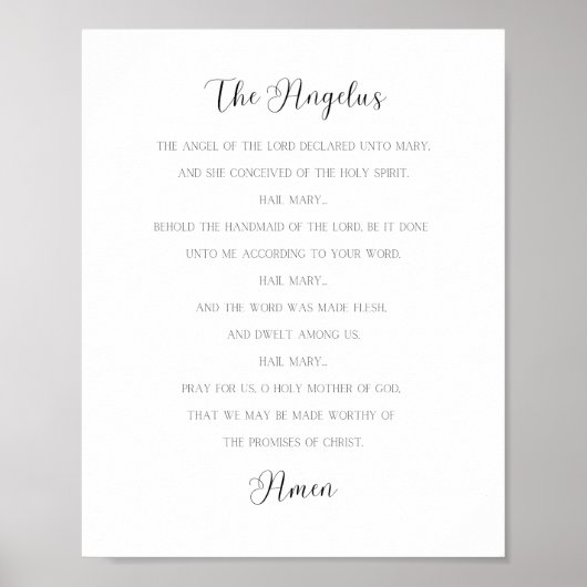 The Angelus Prayer Poster (Voorkant)