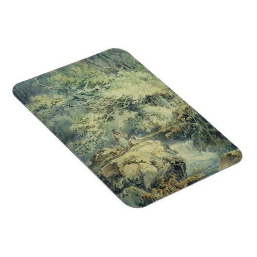 The Angler, 1794 (m/c boven grafiet op papier) Magneet (Rechterzijde)