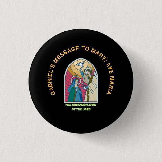 The Annunciation of the Lord Ronde Button 3,2 Cm (Voorkant)