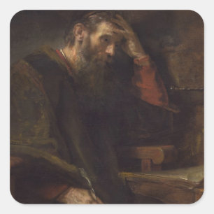 The Apostle Paul, c.1657 (olie op canvas) Vierkante Sticker