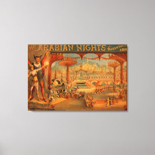 The Arabian Nights - Aladdin's prachtige lamp Canvas Afdruk