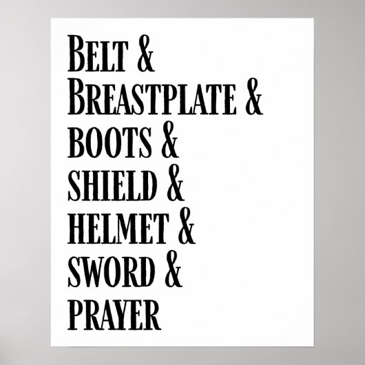 The Armor of God List Poster (Voorkant)