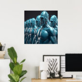 The Army of Metal Men Wall Poster (Thuiskantoor)