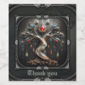  The Art Deco Tree of Life design.  Wijn Etiket (Enkel label)