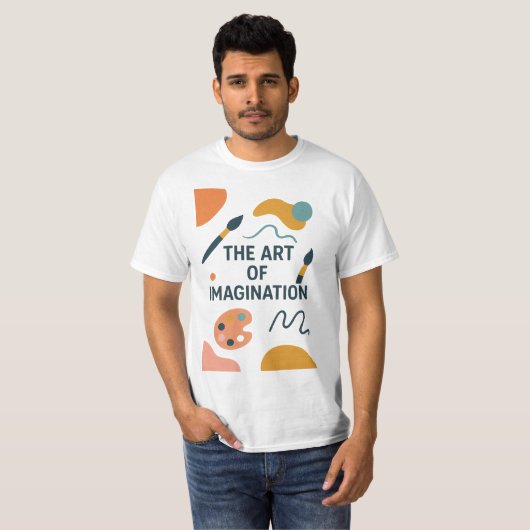 The Art of Imagination – Modern Abstract Artistic  T-shirt (Voorkant volledig)