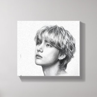 The Art Of The V - Most Handsome Man From Korea Canvas Afdruk