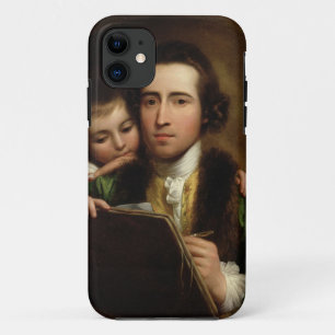 The Artist and his son Raphael, c.1773 (olie op bl iPhone 11 Hoesje