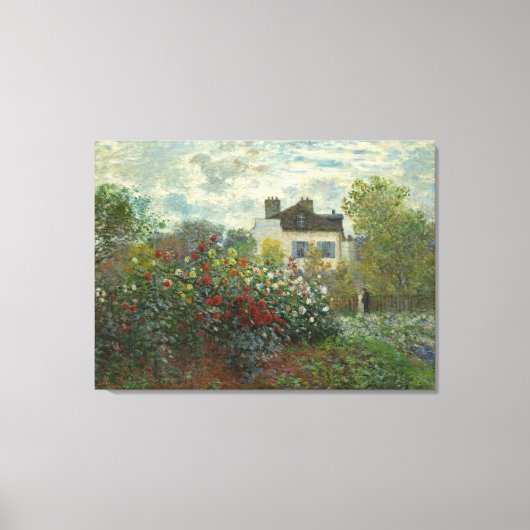 The Artists Garden in Argenteuil Claude Monet Canvas Afdruk (Voorkant)