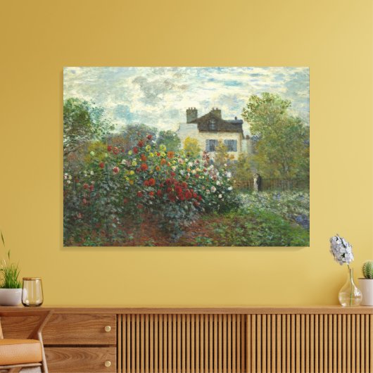 The Artists Garden in Argenteuil Claude Monet Canvas Afdruk (Insitu (Woonkamer))