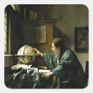 The Astronomer, 1668 Vierkante Sticker