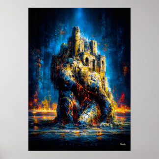 The Atlas of the Ruin – Monumental Expressionist Poster