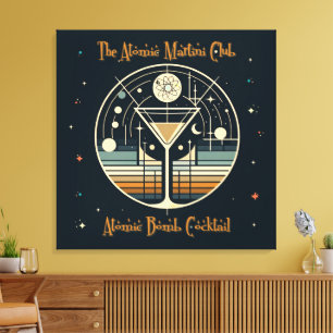 The Atomic Martini Club Atoombom Cocktail Canvas Afdruk