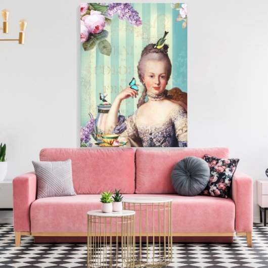 Thé au Petit Trianon Canvas Afdruk (Insitu (Woonkamer))