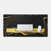 The Auric Cascade: High-Contrast Liquid Gold Achem (Clavier et souris)