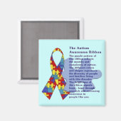 "The Autism Awareness Ribbon" Magneet (Voorkant / Achterkant)