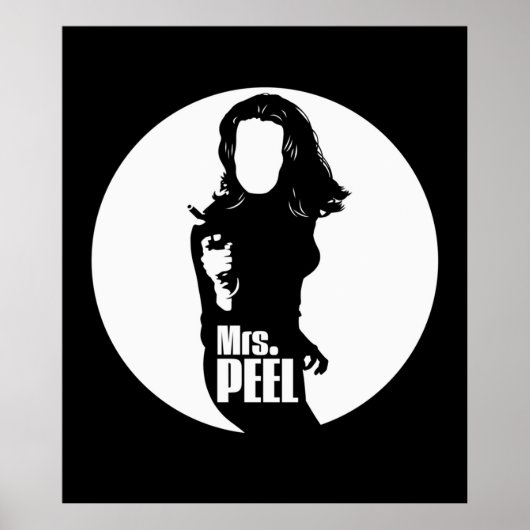 The Avengers tv Mrs Peel white Poster (Voorkant)