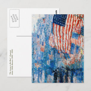 "The Avenue in the Rain" van Childe Hassam Briefkaart