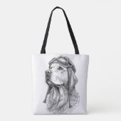 The Aviator: Marble Retriever Pet Tote Bag (Dos)