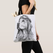 The Aviator: Marble Retriever Pet Tote Bag (De près)