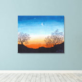 The Awakening Dawn: Canvas Afdrukken Uncropped (Insitu (Houten vloer))