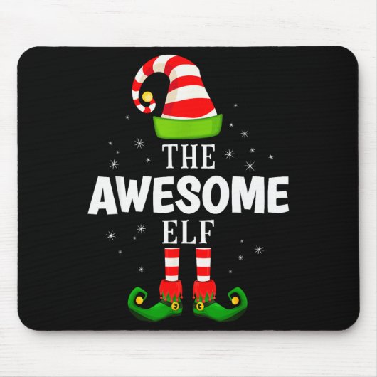 The Awesome Elf Christmas Pjs Matching Pajama Muismat (Voorkant)