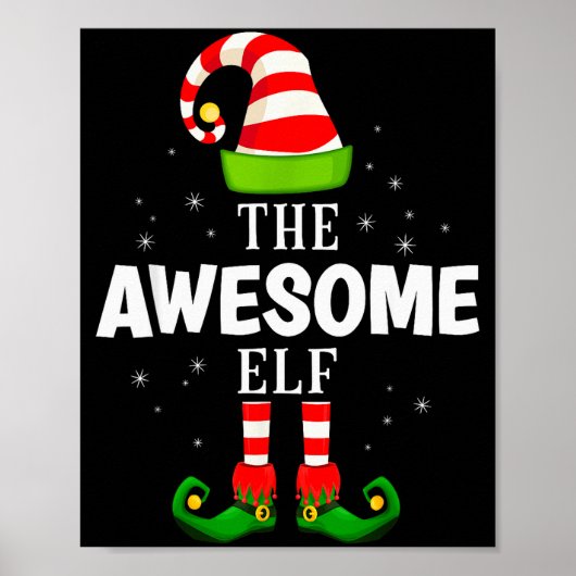The Awesome Elf Christmas Pjs Matching Pajama  Poster (Voorkant)