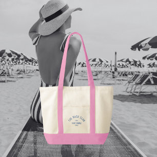 The Bach Club Blauwe Aangepaste Wapen Bachelorette Tote Bag