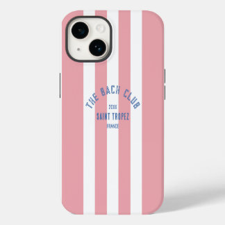 The Bach Club Crest Roze Streep Bachelorette iPhone 14 Hoesje