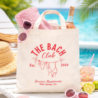 The Bach Club Custom Bachelorette Party Tote Bag 
