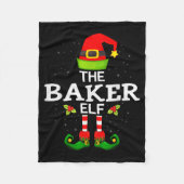 The Baker Elf Christmas Family Matching Pajama Fleece Deken (Voorkant)