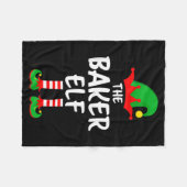 The Baker Elf Matching Family Christmas Fleece Deken (Voorkant (Horizontaal))