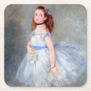 The Ballet Dancer, Renoir Vierkante Kartonnen Onderzetter