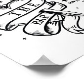 The Bar Wedding Traditioneel Tattoo Hart Rock Poster (Hoek)