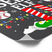 The Baseball Elf Funny Christmas Srt Lovers Xmas E Poster (Hoek)