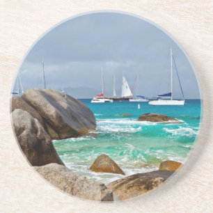 The Baths, Virgin Gorda, Britse Maagdeneilanden Zandsteen Onderzetter