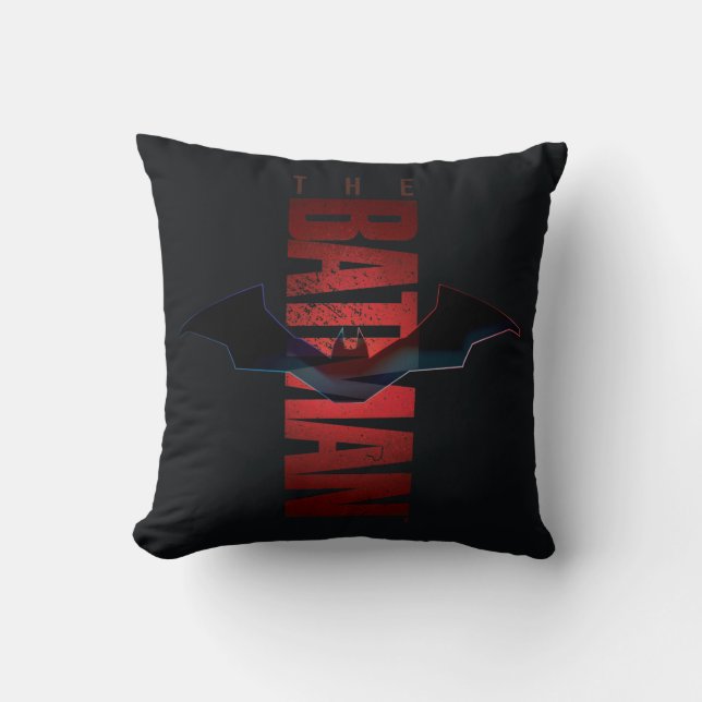 The Batman Vertical Logo Kussen (Voorkant)