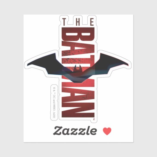 The Batman Vertical Logo Sticker (Vel)