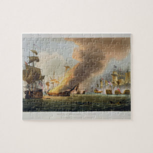 The Battle of Trafalgar, 21 oktober 1805, engrav Legpuzzel